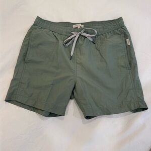 Onia Sage Green Drawstring Swim Shorts